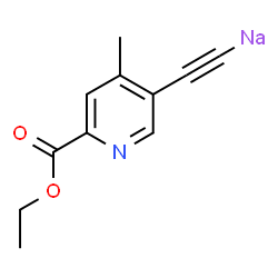 ChemSpider 2D Image | {[6-(Ethoxycarbonyl)-4-methyl-3-pyridinyl]ethynyl}sodium | C11H10NNaO2