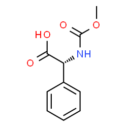 ChemSpider 2D Image | (2R)-[(Methoxycarbonyl)amino](phenyl)acetic acid | C10H11NO4