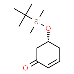 ChemSpider 2D Image | (5R)-5-{[Dimethyl(2-methyl-2-propanyl)silyl]oxy}-2-cyclohexen-1-one | C12H22O2Si