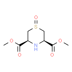 ChemSpider 2D Image | Dimethyl (3R,5S)-3,5-thiomorpholinedicarboxylate 1-oxide | C8H13NO5S