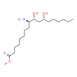 ChemSpider 2D Image | Methyl (9R,10R,12R)-9-amino-10,12-dihydroxyoctadecanoate | C19H39NO4