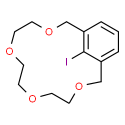 ChemSpider 2D Image | 18-Iodo-3,6,9,12-tetraoxabicyclo[12.3.1]octadeca-1(18),14,16-triene | C14H19IO4