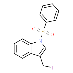 ChemSpider 2D Image | 3-(Iodomethyl)-1-(phenylsulfonyl)-1H-indole | C15H12INO2S