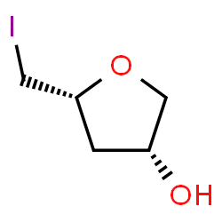 ChemSpider 2D Image | 2,5-Anhydro-1,3-dideoxy-1-iodo-L-threo-pentitol | C5H9IO2