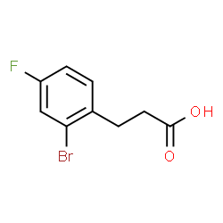 ChemSpider 2D Image | 3-(2-Bromo-4-fluorophenyl)propanoic acid | C9H8BrFO2