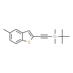ChemSpider 2D Image | Dimethyl[(5-methyl-1-benzothiophen-2-yl)ethynyl](2-methyl-2-propanyl)silane | C17H22SSi
