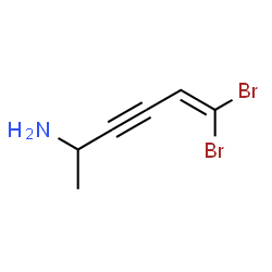 ChemSpider 2D Image | 6,6-Dibromo-5-hexen-3-yn-2-amine | C6H7Br2N