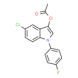 ChemSpider 2D Image | 5-Chloro-1-(4-fluorophenyl)-1H-indol-3-yl acetate | C16H11ClFNO2
