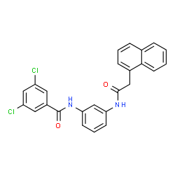 ChemSpider 2D Image | 3,5-Dichloro-N-{3-[(1-naphthylacetyl)amino]phenyl}benzamide | C25H18Cl2N2O2