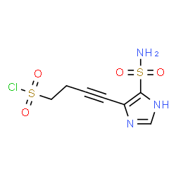 ChemSpider 2D Image | 4-(5-Sulfamoyl-1H-imidazol-4-yl)-3-butyne-1-sulfonyl chloride | C7H8ClN3O4S2