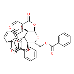 ChemSpider 2D Image | .alpha.-d-Glucose pentabenzoate | C41H32O11