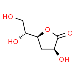 ChemSpider 2D Image | (3S,5S)-5-[(1R)-1,2-Dihydroxyethyl]-3-hydroxydihydro-2(3H)-furanone | C6H10O5