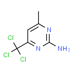 ChemSpider 2D Image | 4-Methyl-6-(trichloromethyl)-2-pyrimidinamine | C6H6Cl3N3