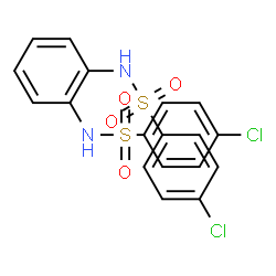 ChemSpider 2D Image | N,N'-1,2-Phenylenebis(4-chlorobenzenesulfonamide) | C18H14Cl2N2O4S2