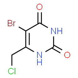 ChemSpider 2D Image | 5-Bromo-6-(chloromethyl)-2,4(1H,3H)-pyrimidinedione | C5H4BrClN2O2
