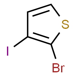 ChemSpider 2D Image | 2-Bromo-3-iodothiophene | C4H2BrIS