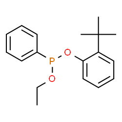 ChemSpider 2D Image | Ethyl 2-(2-methyl-2-propanyl)phenyl phenylphosphonite | C18H23O2P