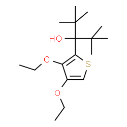 ChemSpider 2D Image | 3-(3,4-Diethoxy-2-thienyl)-2,2,4,4-tetramethyl-3-pentanol | C17H30O3S