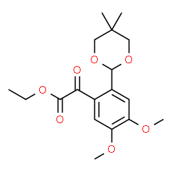 ChemSpider 2D Image | Ethyl [2-(5,5-dimethyl-1,3-dioxan-2-yl)-4,5-dimethoxyphenyl](oxo)acetate | C18H24O7