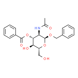 ChemSpider 2D Image | Benzyl 2-acetamido-3-O-benzoyl-2-deoxy-alpha-D-glucopyranoside | C22H25NO7