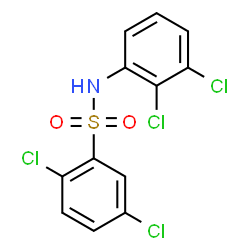 ChemSpider 2D Image | 2,5-Dichloro-N-(2,3-dichlorophenyl)benzenesulfonamide | C12H7Cl4NO2S
