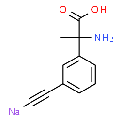 ChemSpider 2D Image | {[3-(1-Amino-1-carboxyethyl)phenyl]ethynyl}sodium | C11H10NNaO2