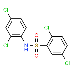ChemSpider 2D Image | 2,5-Dichloro-N-(2,4-dichlorophenyl)benzenesulfonamide | C12H7Cl4NO2S