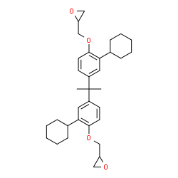 ChemSpider 2D Image | 2,2'-{2,2-Propanediylbis[(2-cyclohexyl-4,1-phenylene)oxymethylene]}dioxirane | C33H44O4