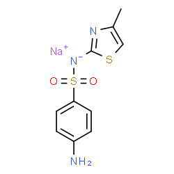 ChemSpider 2D Image | Sulfamethylthiazole sodium | C10H10N3NaO2S2