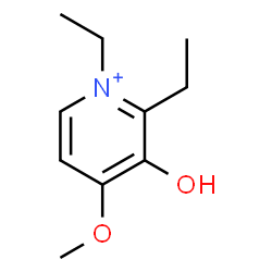 ChemSpider 2D Image | 1,2-Diethyl-3-hydroxy-4-methoxypyridinium | C10H16NO2