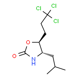 ChemSpider 2D Image | (4S,5S)-4-Isobutyl-5-(3,3,3-trichloropropyl)-1,3-oxazolidin-2-one | C10H16Cl3NO2