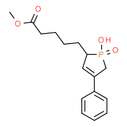 ChemSpider 2D Image | Methyl 5-(1-hydroxy-1-oxido-4-phenyl-2,5-dihydro-1H-phosphol-2-yl)pentanoate | C16H21O4P