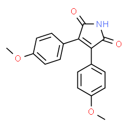 ChemSpider 2D Image | 3,4-Bis(4-methoxyphenyl)-1H-pyrrole-2,5-dione | C18H15NO4