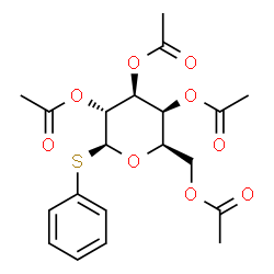 ChemSpider 2D Image | Phenyl 2,3,4,6-tetra-O-acetyl-1-thio-beta-D-galactopyranoside | C20H24O9S