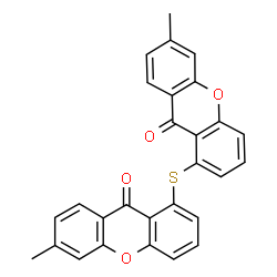 ChemSpider 2D Image | 1,1'-Sulfanediylbis(6-methyl-9H-xanthen-9-one) | C28H18O4S