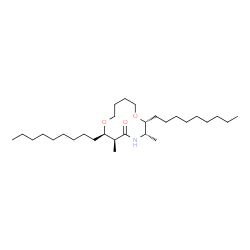 ChemSpider 2D Image | (2R,3S,6S,7R)-3,6-Dimethyl-2,7-dinonyl-1,8-dioxa-4-azacyclododecan-5-one | C29H57NO3