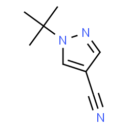 ChemSpider 2D Image | 1-(tert-Butyl)-1H-pyrazole-4-carbonitrile | C8H11N3
