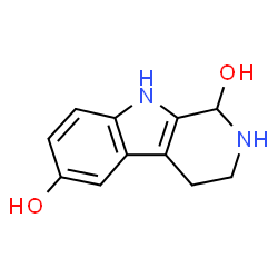 ChemSpider 2D Image | 2,3,4,9-Tetrahydro-1H-beta-carboline-1,6-diol | C11H12N2O2