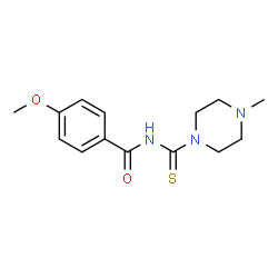 ChemSpider 2D Image | 4-Methoxy-N-[(4-methyl-1-piperazinyl)carbonothioyl]benzamide | C14H19N3O2S