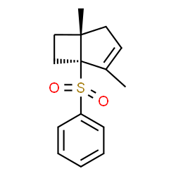 ChemSpider 2D Image | (1S,5R)-2,5-Dimethyl-1-(phenylsulfonyl)bicyclo[3.2.0]hept-2-ene | C15H18O2S