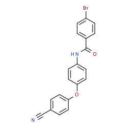 ChemSpider 2D Image | 4-Bromo-N-[4-(4-cyanophenoxy)phenyl]benzamide | C20H13BrN2O2