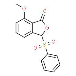 ChemSpider 2D Image | 7-Methoxy-3-phenylsulfonyl-1(3H)-isobenzofuranone | C15H12O5S