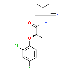 ChemSpider 2D Image | (2R)-N-(2-Cyano-3-methyl-2-butanyl)-2-(2,4-dichlorophenoxy)propanamide | C15H18Cl2N2O2