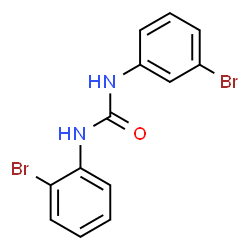 ChemSpider 2D Image | 1-(2-Bromophenyl)-3-(3-bromophenyl)urea | C13H10Br2N2O