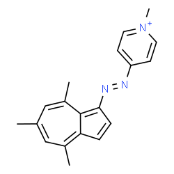 ChemSpider 2D Image | 1-Methyl-4-[(E)-(4,6,8-trimethyl-1-azulenyl)diazenyl]pyridinium | C19H20N3