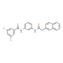 ChemSpider 2D Image | 3,5-Dichloro-N-{3-[(2-naphthylacetyl)amino]phenyl}benzamide | C25H18Cl2N2O2