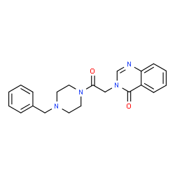 ChemSpider 2D Image | 3-[2-(4-Benzyl-1-piperazinyl)-2-oxoethyl]-4(3H)-quinazolinone | C21H22N4O2