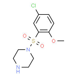 ChemSpider 2D Image | 1-(5-Chloro-2-methoxybenzenesulfonyl)piperazine | C11H15ClN2O3S