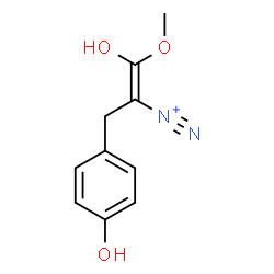 ChemSpider 2D Image | (1Z)-1-Hydroxy-3-(4-hydroxyphenyl)-1-methoxy-1-propene-2-diazonium | C10H11N2O3