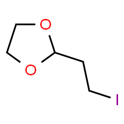 ChemSpider 2D Image | 2-(2-Iodoethyl)-1,3-dioxolane | C5H9IO2